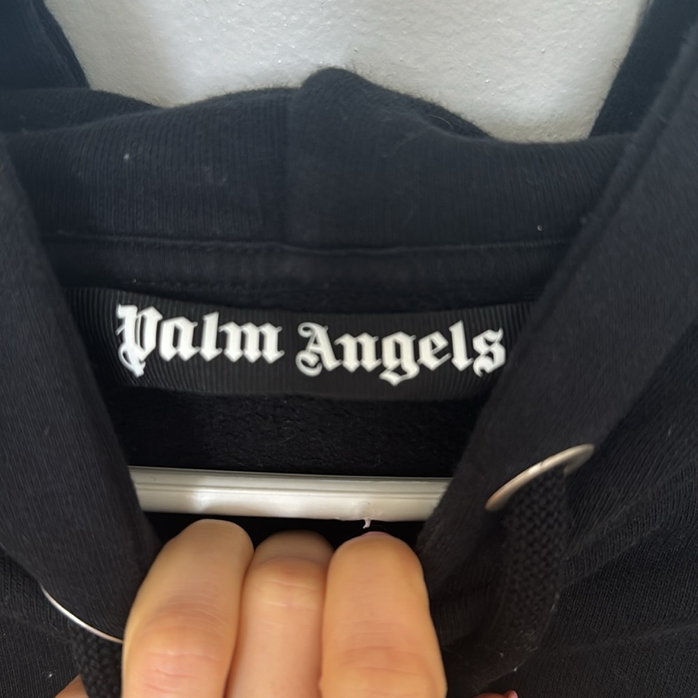Palm Angels Paris Spray Paint Logo Black Hoodie View 5